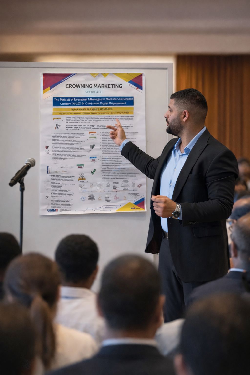 Mhmd Al Ori presenting a marketing showcase